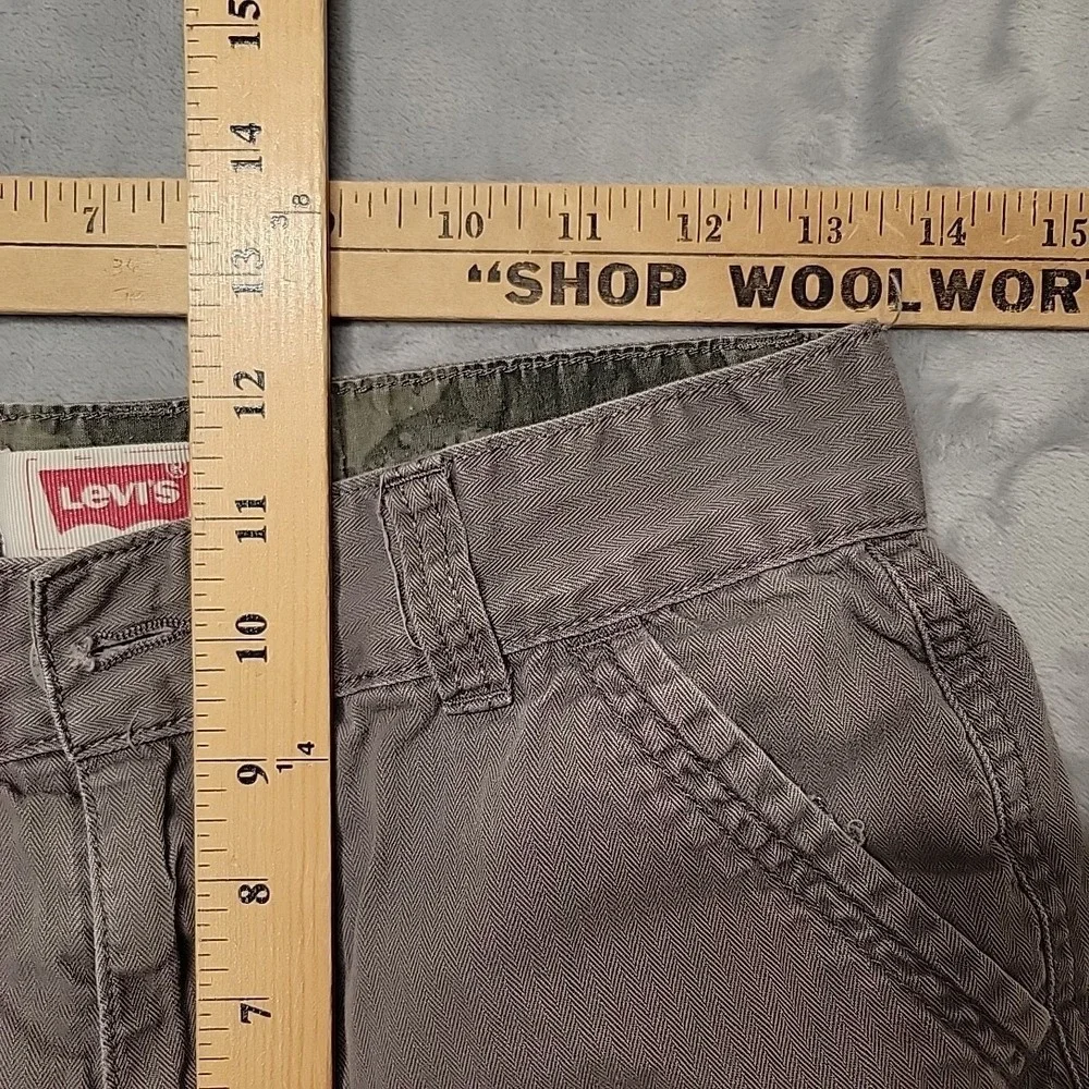 Levis Shorts Mens 27 Grey Cargo Herringbone Camo Lined Utility Outdoors